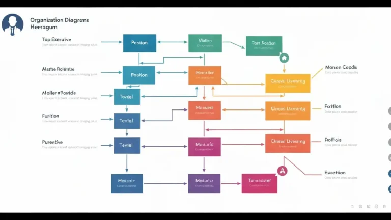 Przykład diagramu SmartArt w PowerPoint z kolorowymi elementami hierarchii organizacyjnej