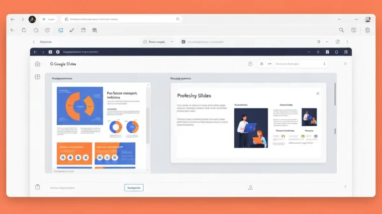 Interfejs Google Slides z otwartą prezentacją i panelem edycji slajdów