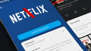 Ekran ustawień Netflix z przyciskiem Anuluj subskrypcję - instrukcja anulacji