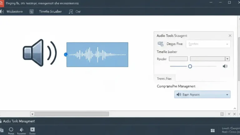 Ekran PowerPoint z wstawionym dźwiękiem na slajdzie - ikona głośnika i panel Narzędziami audio