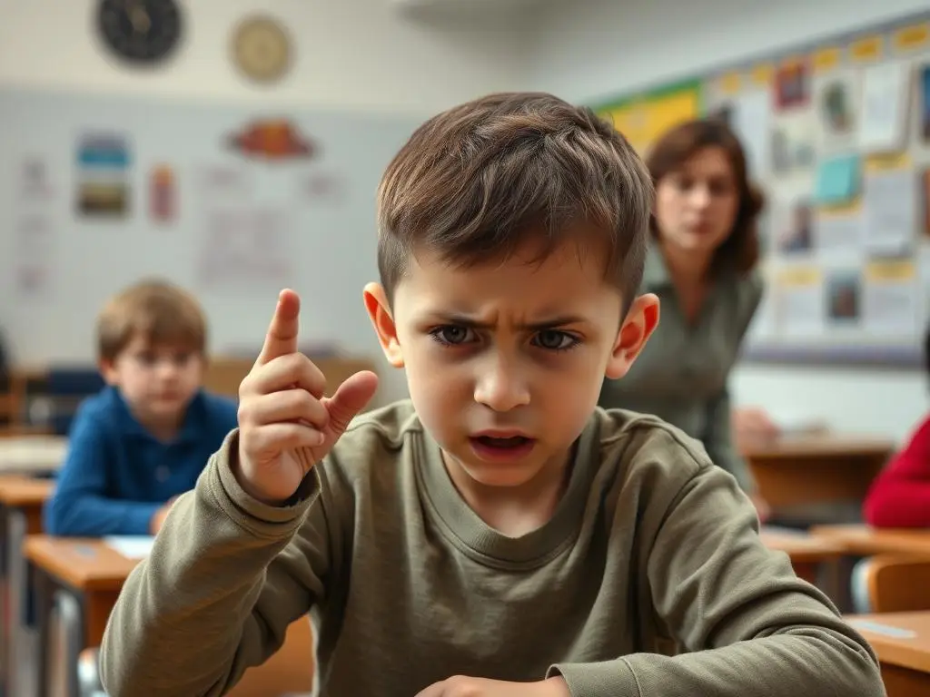 Dziecko niedostosowane społecznie przejawiające agresywne zachowanie w klasie