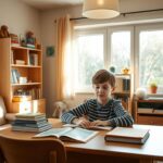 Dziecko uczące się w domu w ramach edukacji domowej