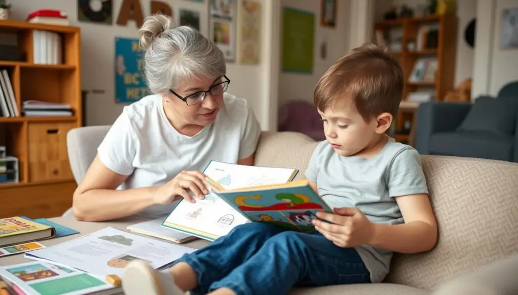 Dziecko z niepełnosprawnością intelektualną uczące się w domu z rodzicem