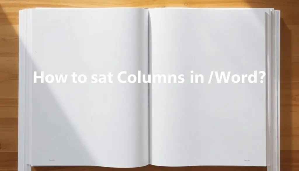 A neatly organized word processing document, its pages divided into two distinct columns, showcasing the section title "How to Start Columns in Word?" The document is backlit by a warm, natural light, casting a soft glow across the crisp, white pages. The columns are evenly spaced, their borders sharply defined, inviting the viewer to explore the content within. The overall scene conveys a sense of productivity, clarity, and the efficient organization of information, perfectly suited to illustrate the subject of dividing a page into multiple columns in a word processing application.