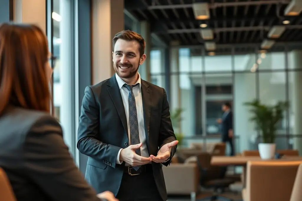 Daniel Obajtek podczas spotkania biznesowego, symbolizujące nowe możliwości zawodowe