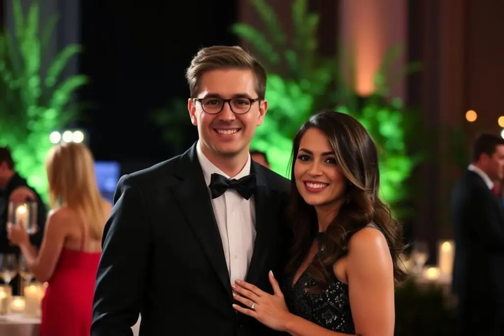 Daniel Obajtek z partnerką Pauliną Salą podczas oficjalnego wydarzenia