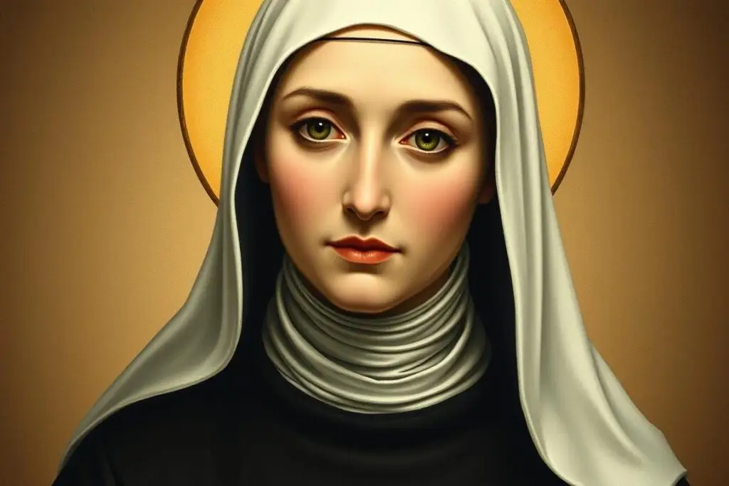 Święta Rita z Casci ze stygmatem na czole - patronka spraw niemożliwych