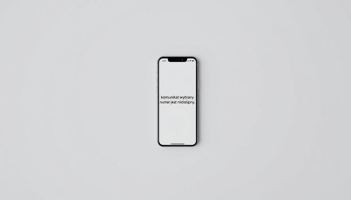 wybrany numer jest niedostępny