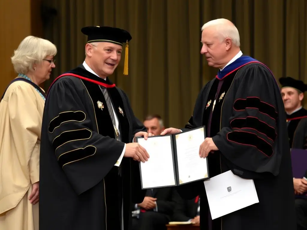 Radosław Sikorski podczas ceremonii nadania tytułu doktora honoris causa