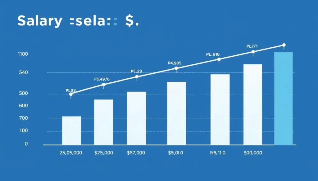 Wykres pokazujący wzrost zarobków wraz ze stopniem naukowym - ile zarabiają naukowcy na różnych szczeblach kariery