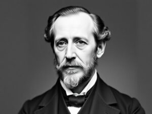 Carlo Collodi - autor książki Pinokio, portret włoskiego pisarza z XIX wieku