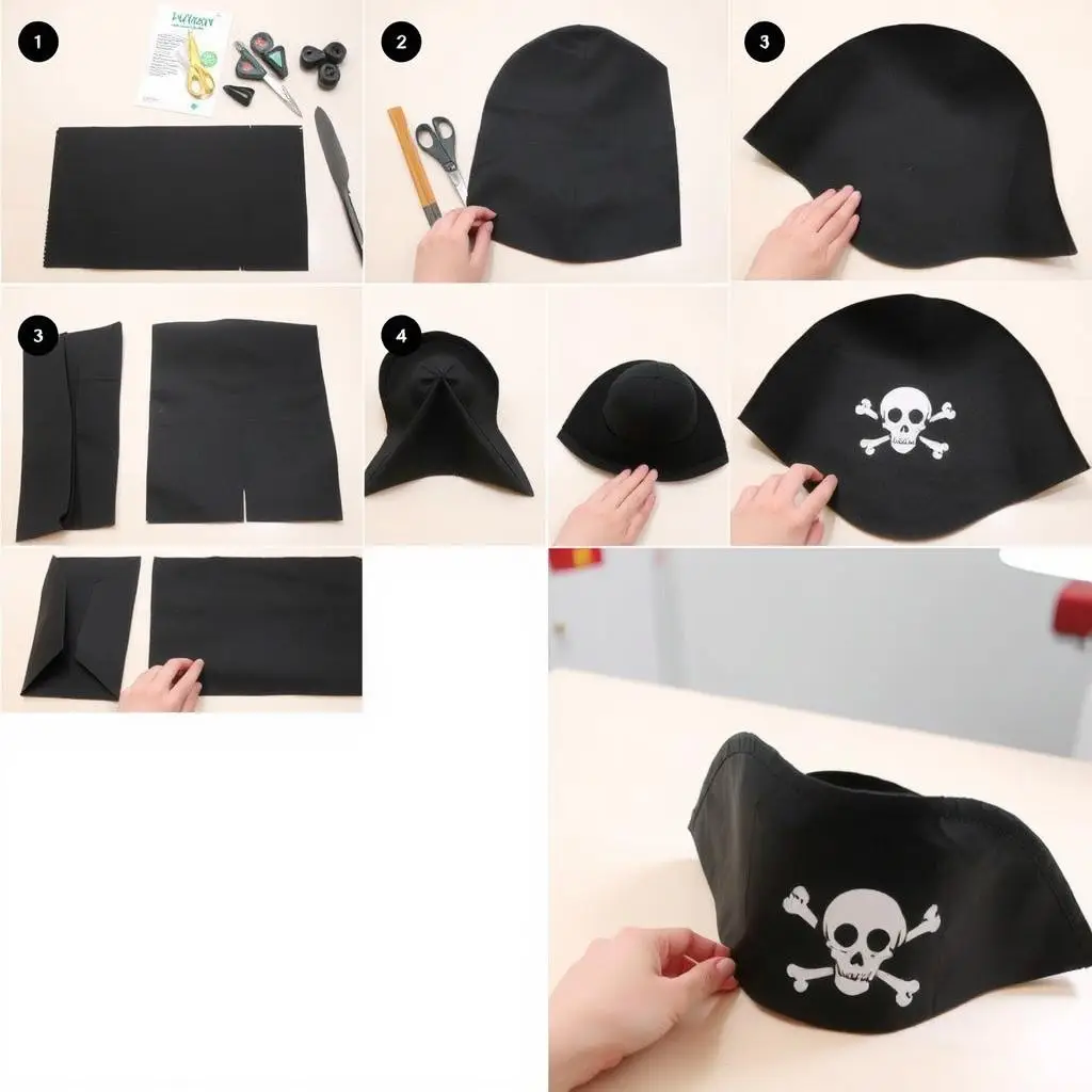 Kapelusz pirata jak zrobić z papieru lub filcu