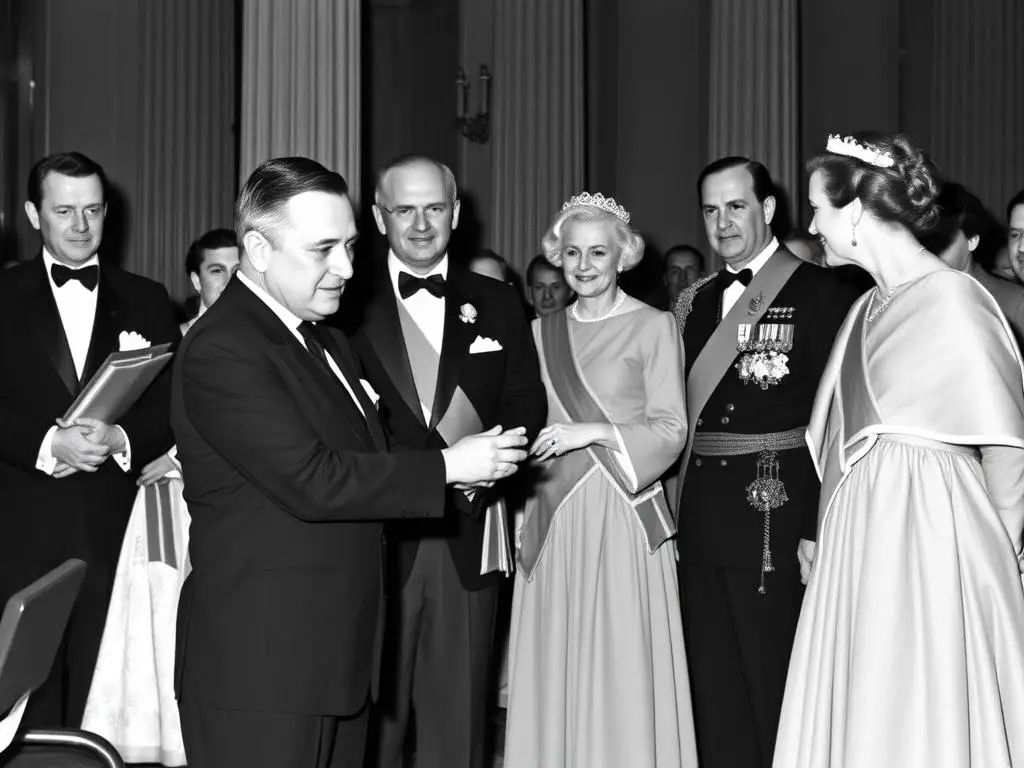 Michaił Szołochow odbierający Nagrodę Nobla w 1965 roku