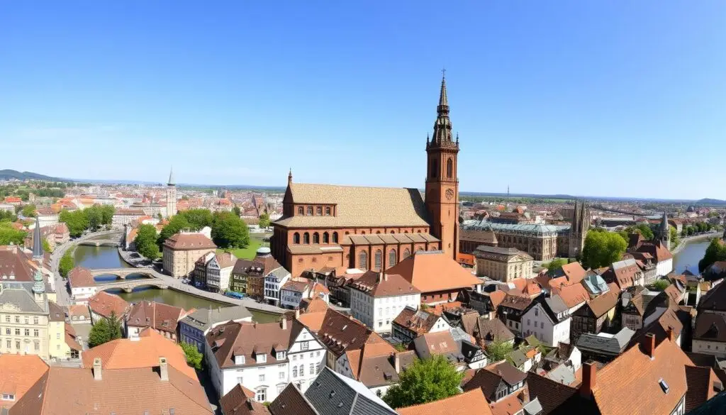 Panorama Bazylei - miasto, które pojawia się w tytule dzwonów bazylei