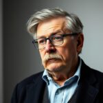 Portret Güntera Grassa, autora powieści Blaszany bębenek