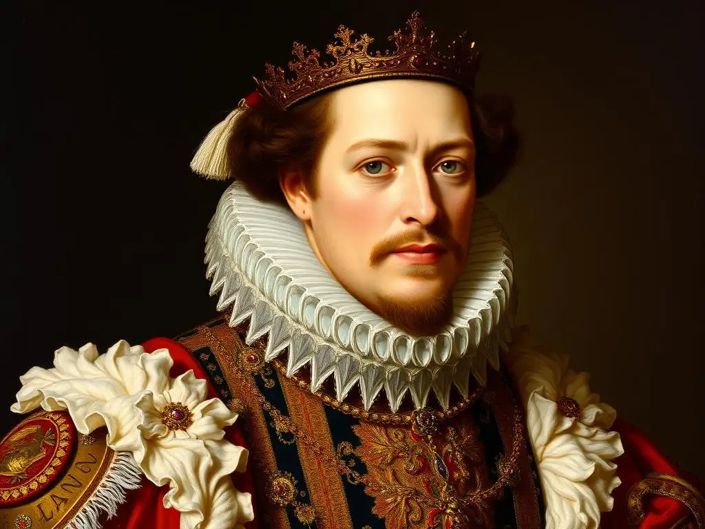 Portret króla Jakuba I Stuarta, za którego panowania powstał Makbet