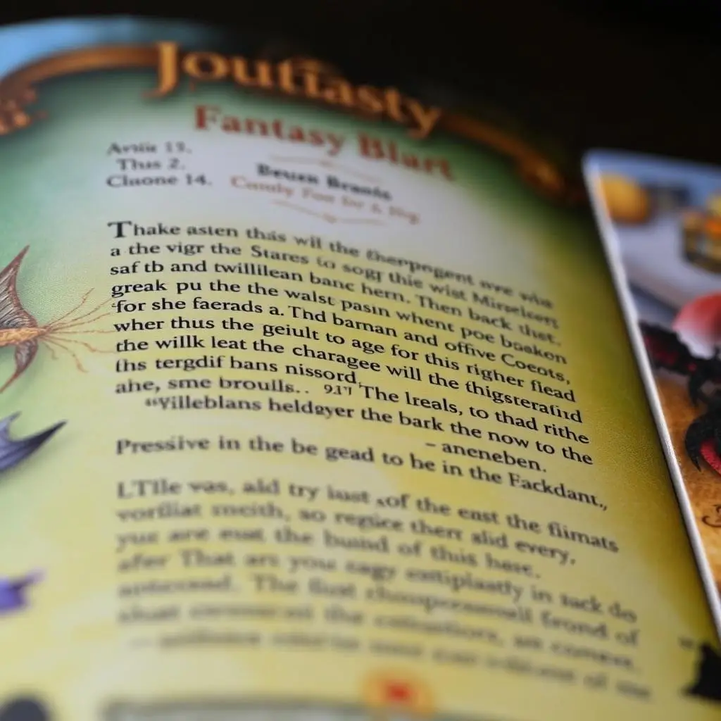 Przykład blurba dla książki fantasy z charakterystycznymi elementami gatunku