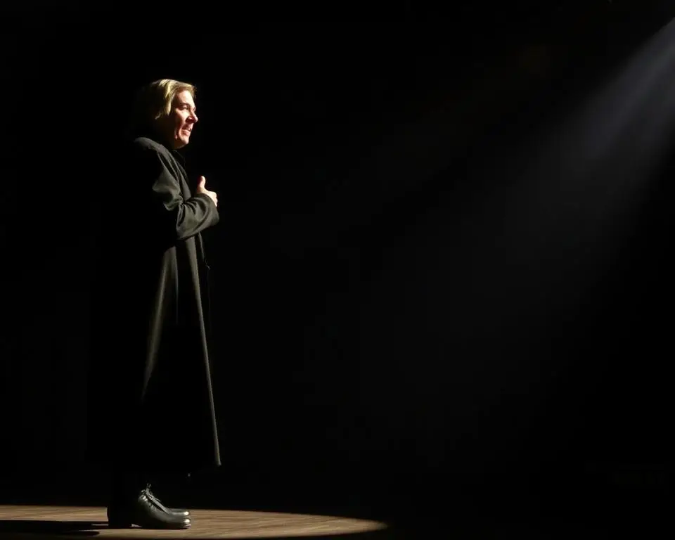 Słynna scena z Makbeta z cytatem 'Życie jest tylko przechodnim półcieniem', makbet kto napisał