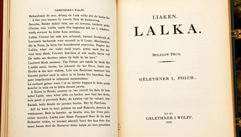 Strona tytułowa pierwszego wydania książkowego Lalki z 1890 roku