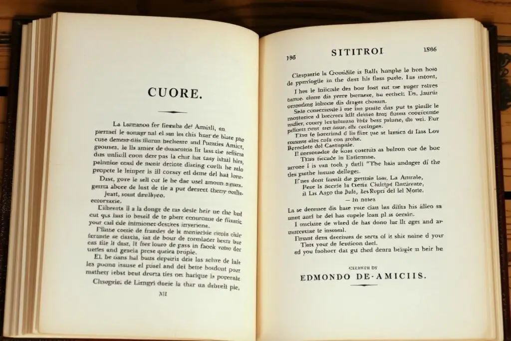 Strona z oryginalnego wydania powieści Serce