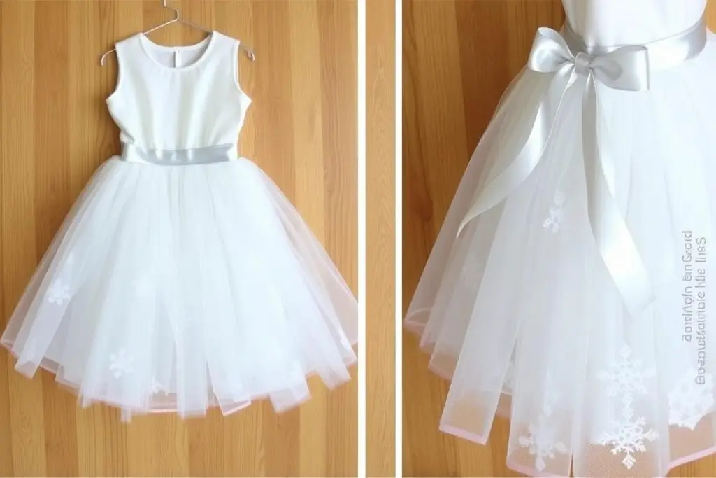 Uproszczony strój śnieżynki jako alternatywa dla stroju Królowej Śniegu