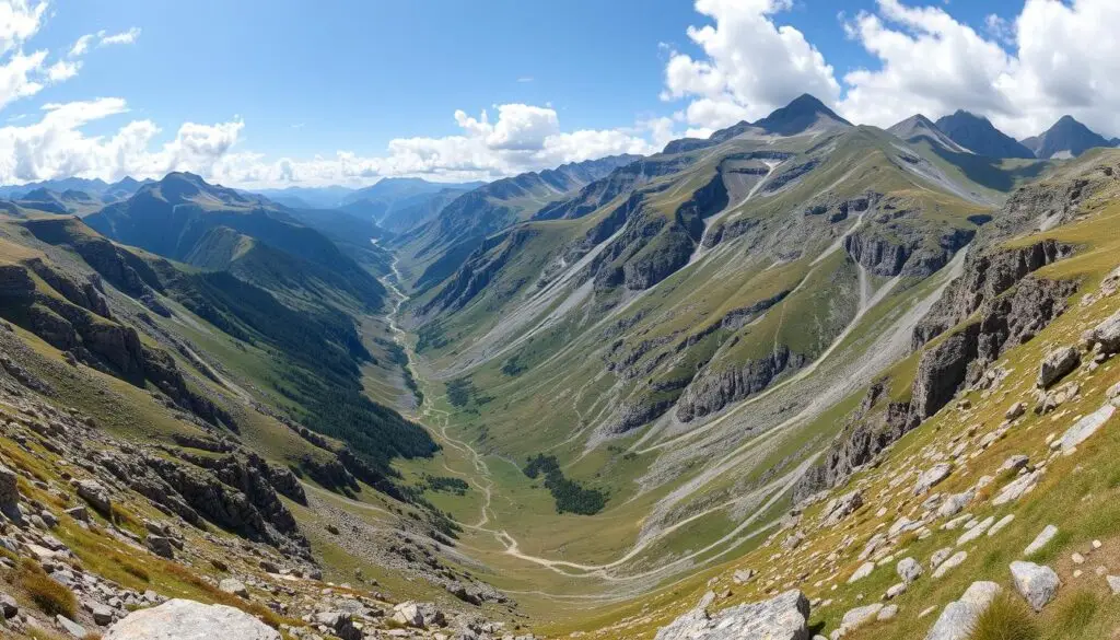 Wąwóz Roncevaux w Pirenejach, miejsce historycznej bitwy opisanej w Pieśni o Rolandzie