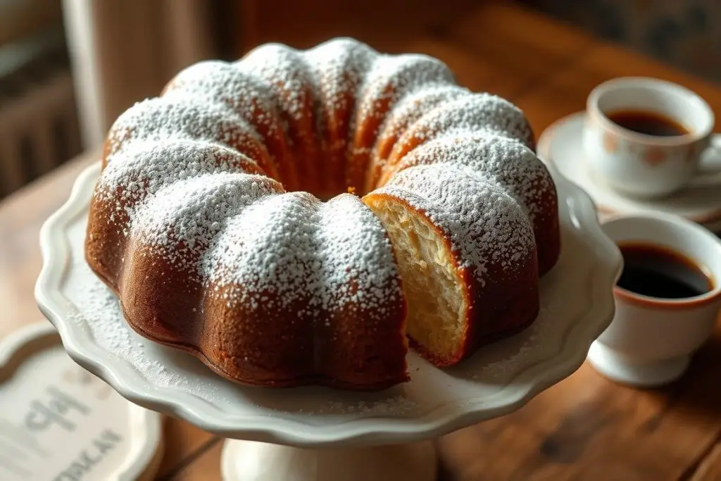 Babka na oleju według przepisu Siostry Anastazji posypana cukrem pudrem