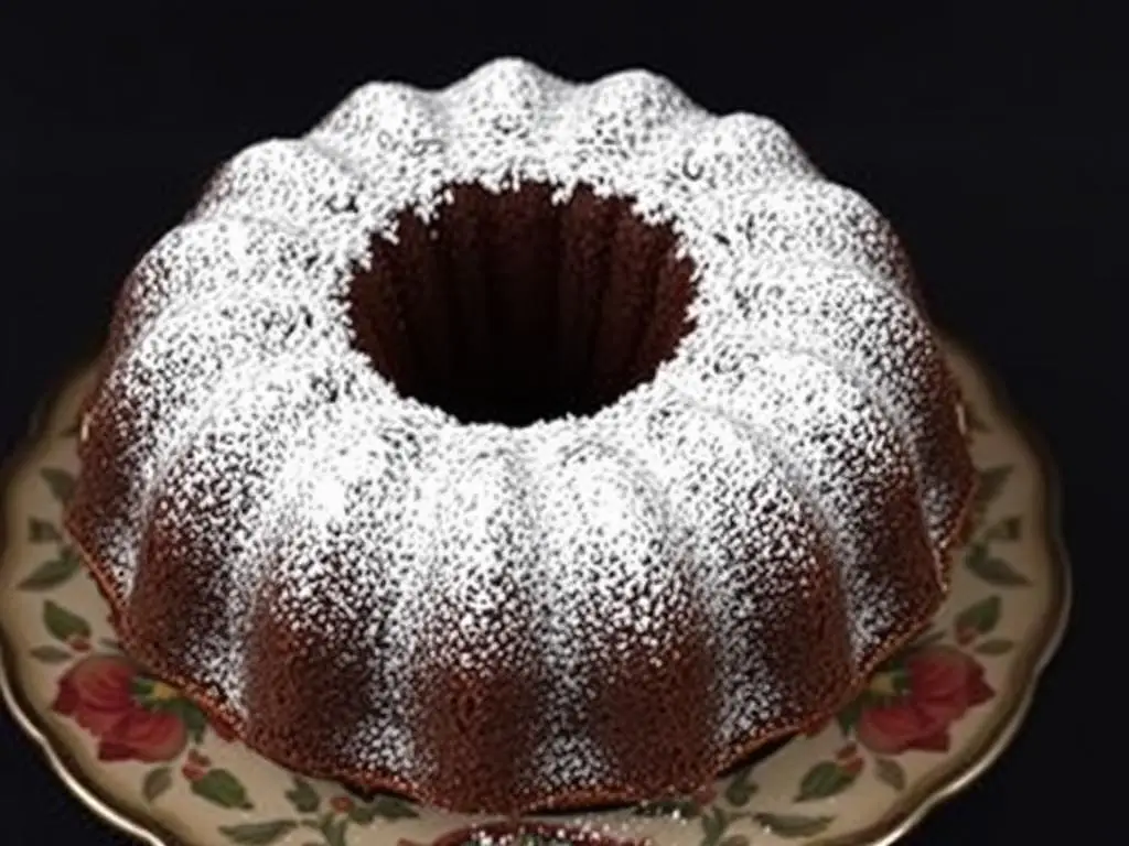 Babka ucierana z kakao Siostry Anastazji posypana cukrem pudrem