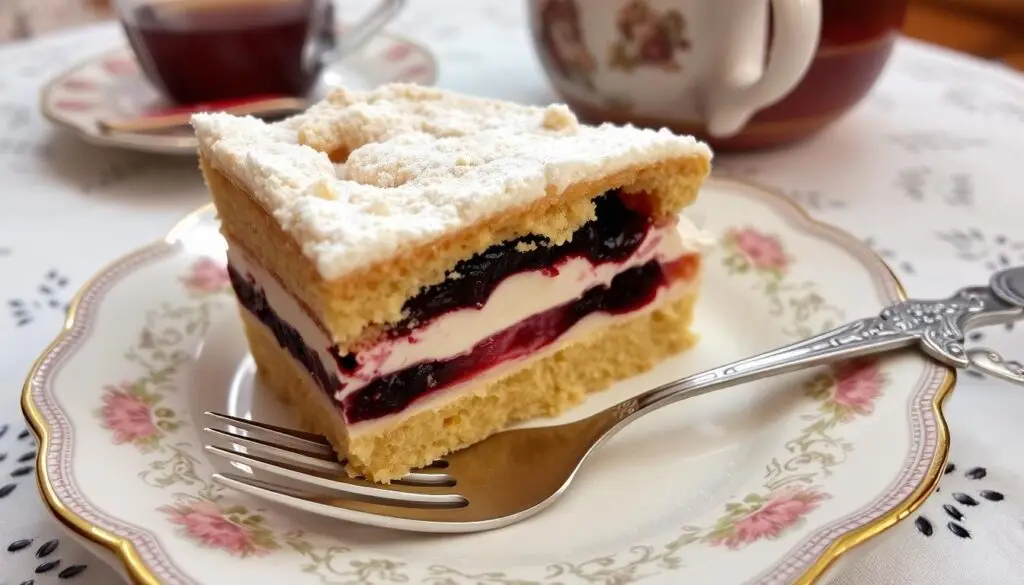 Ciasto pleśniak siostry Anastazji podane na eleganckim talerzu