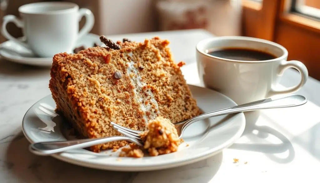 Ciasto snikers na biszkopcie siostry anastazji podane na eleganckim talerzu