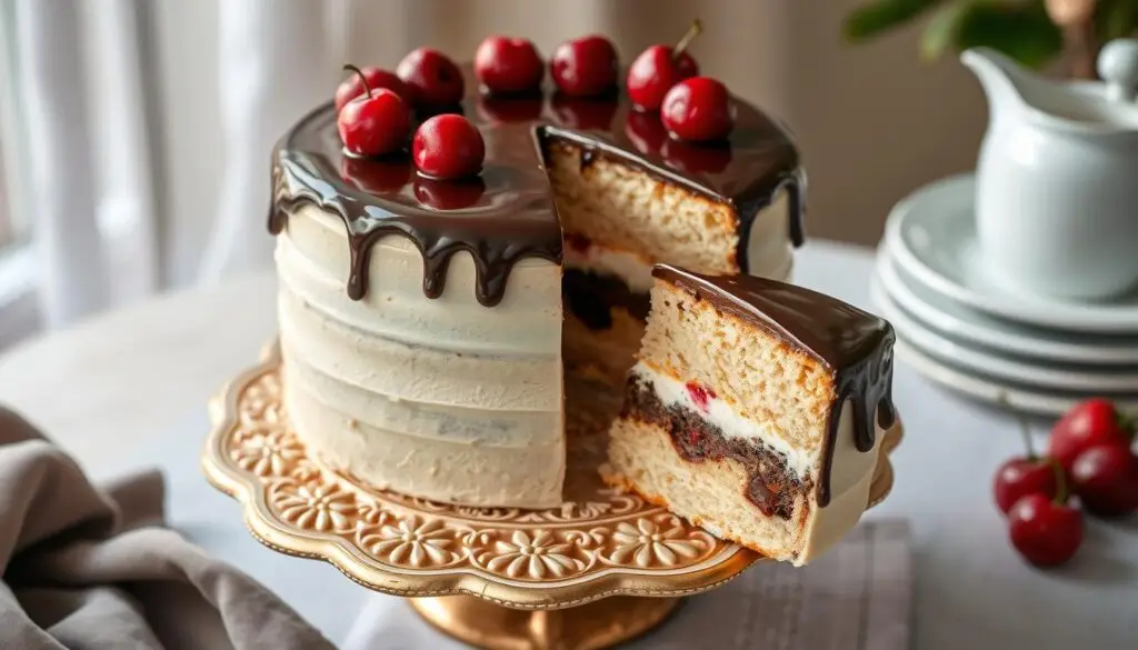 Gotowe ciasto Fale Dunaju z polewą czekoladową