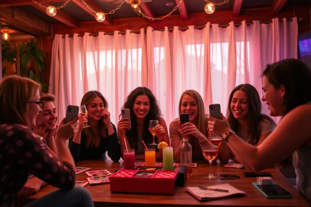 Grupa przyjaciół dokumentująca swoje wyzwanie 30 dni w mediach społecznościowych