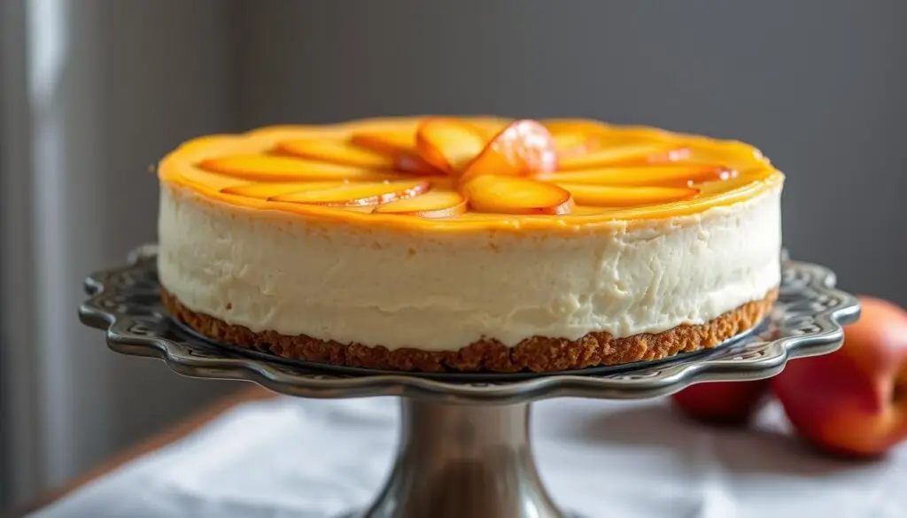 Idealnie upieczony sernik z brzoskwiniami siostry Anastazji