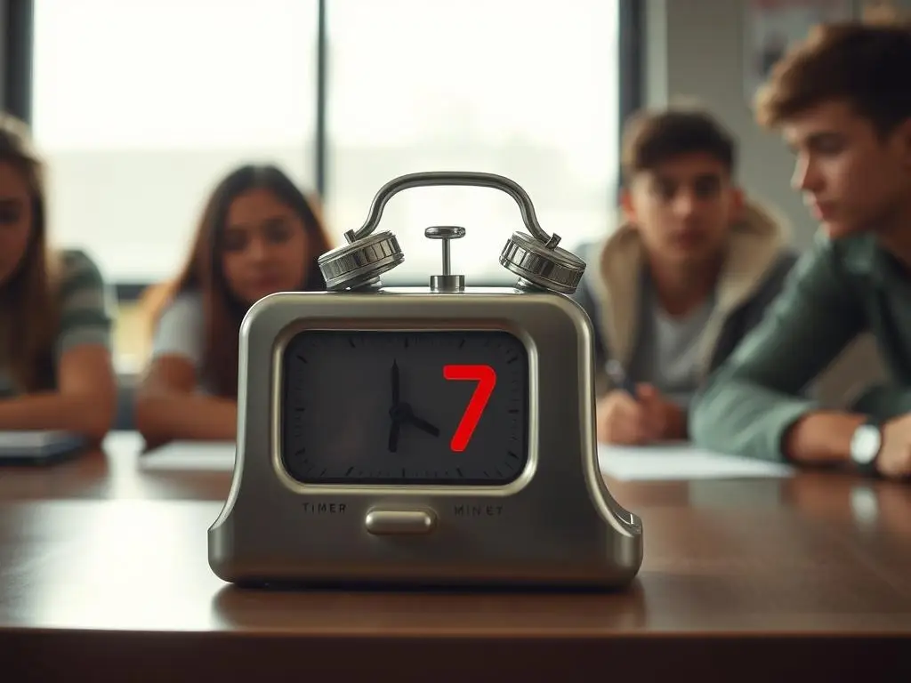 Minutnik pokazujący 7 minut do gry 7 minut w niebie