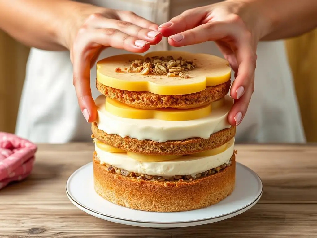 Prawidłowe przekładanie warstw ciasta z orzechami i jabłkami siostry Anastazji Prawidłowe przekładanie warstw ciasta z orzechami i jabłkami siostry Anastazji