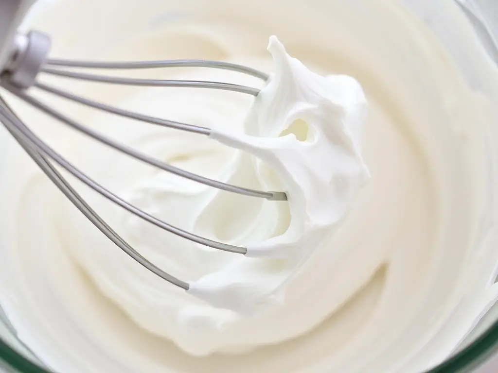 Prawidłowo ubite białka z cukrem do babki na oleju