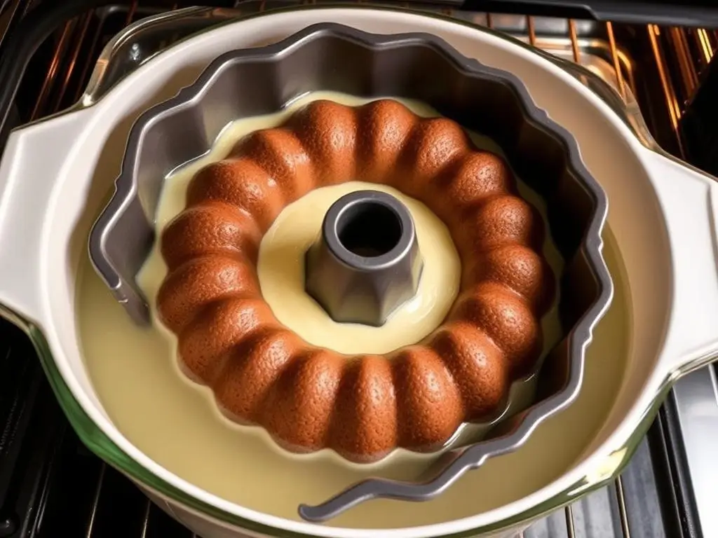 Proces przygotowania babki gotowanej w kąpieli wodnej