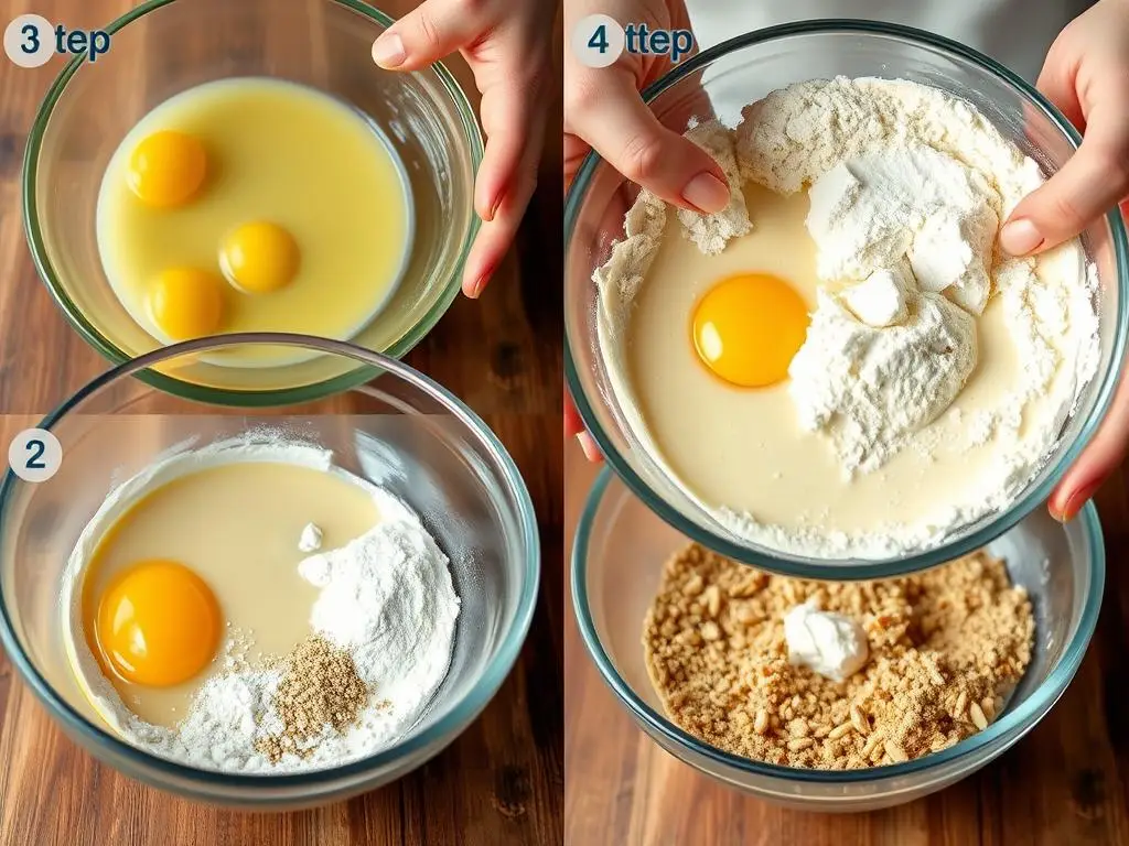 Proces przygotowania biszkoptu orzechowego do ciasta siostry Anastazji Proces przygotowania biszkoptu orzechowego do ciasta siostry Anastazji