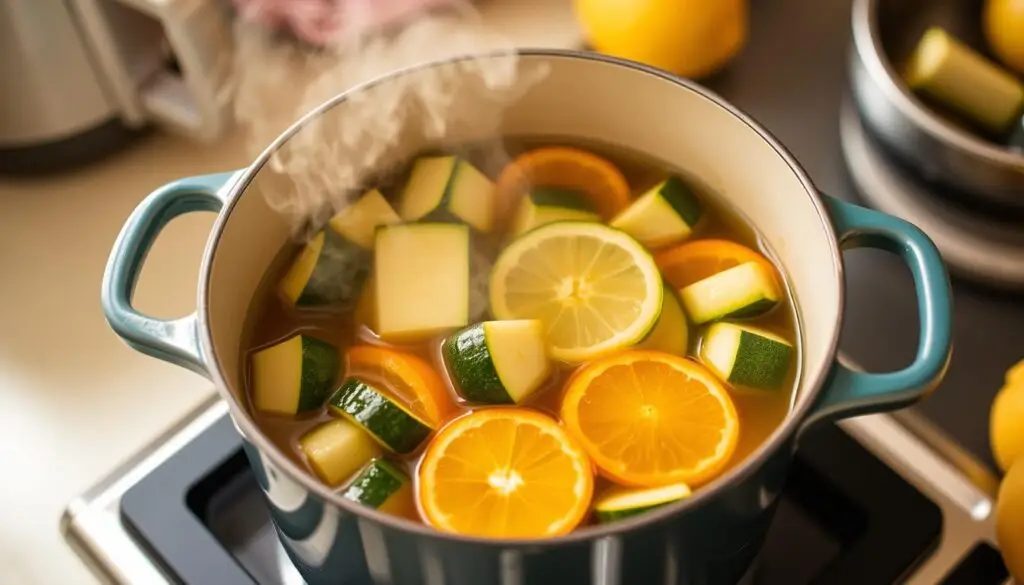 Proces przygotowania cukinii ananas - gotowanie cukinii w syropie z dodatkiem cytrusów Proces przygotowania cukinii ananas - gotowanie cukinii w syropie z dodatkiem cytrusów