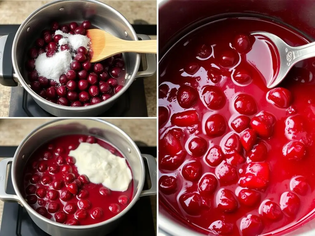 Przygotowanie nadzienia wiśniowego do tortu siostry Anastazji Przygotowanie nadzienia wiśniowego do tortu siostry Anastazji