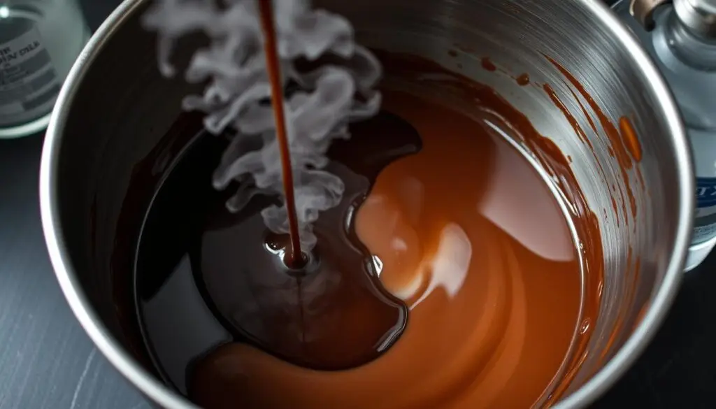 Przygotowanie ponczu czekoladowego do nasączenia ciasta kukułka