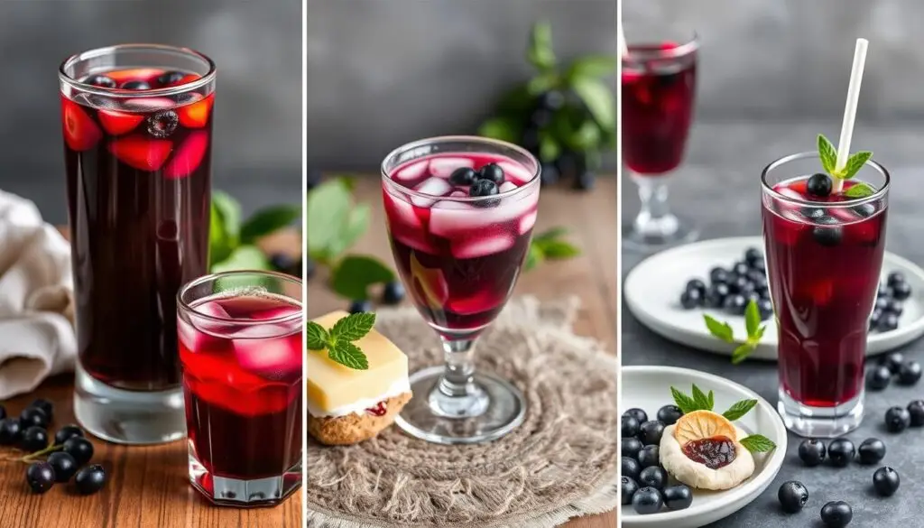 Różne sposoby wykorzystania soku z aronii - w herbacie, jako dodatek do deserów i jako samodzielny napój