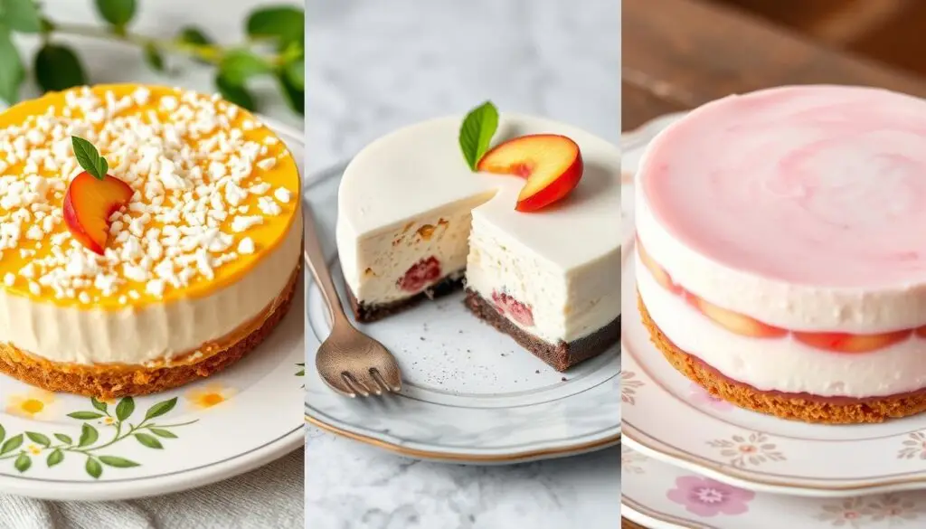 Różne warianty sernika z brzoskwiniami siostry Anastazji