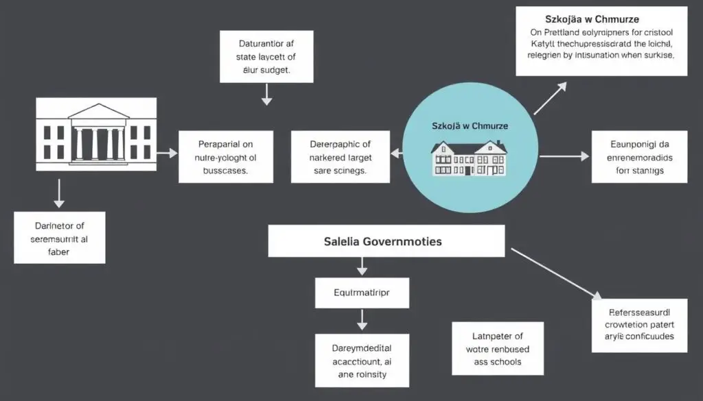 Schemat przepływu subwencji oświatowej w Polsce