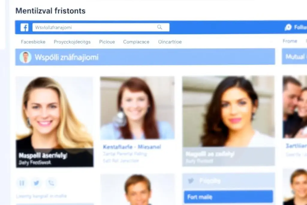 Sekcja 'Wspólni znajomi' na profilu Facebooka