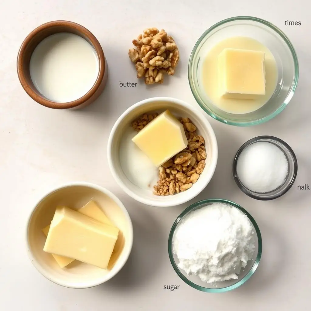 Składniki na krem orzechowy do tortu siostry Anastazji Składniki na krem orzechowy do tortu siostry Anastazji
