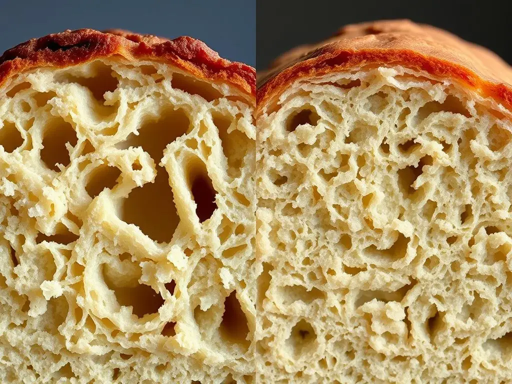 Struktura babki drożdżowej i babki na oleju w zbliżeniu