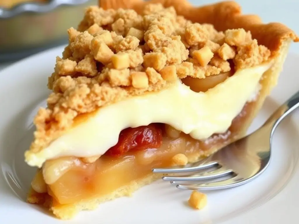 Szarlotka z budyniem siostry Anastazji z warstwą kruszonki na wierzchu Szarlotka z budyniem siostry Anastazji z warstwą kruszonki na wierzchu