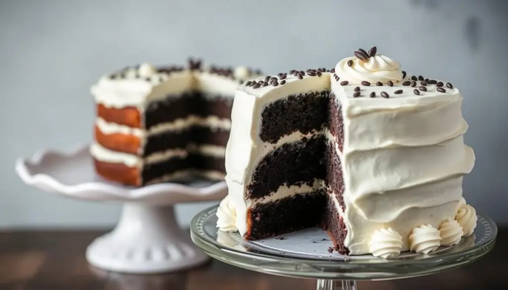 Tort makowy siostry Anastazji z białym kremem i dekoracją z maku Tort makowy siostry Anastazji z białym kremem i dekoracją z maku