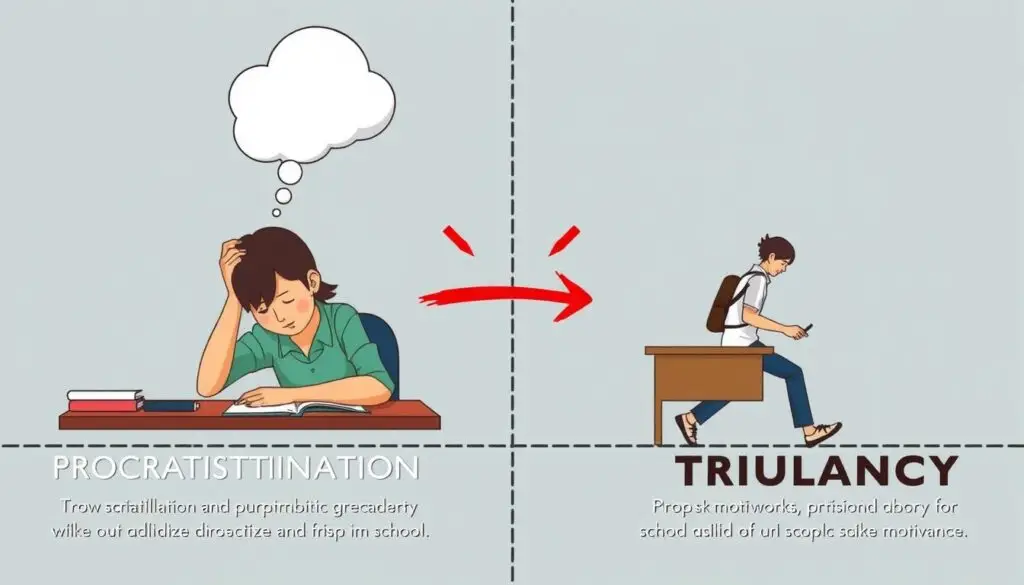 Związek między wagarami a prokrastynacją w szkole